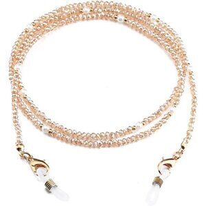 Mask Lanyard Eyeglasses Chain Healing Crystal Beaded Sunglasses Chain with Pearl